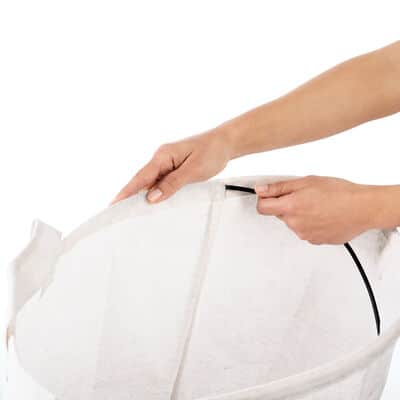 זוג סלי כביסה מקנבס עם ידיות – שחור ולבן