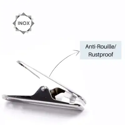 12 אטבי כביסה מנירוסטה - אל חלד