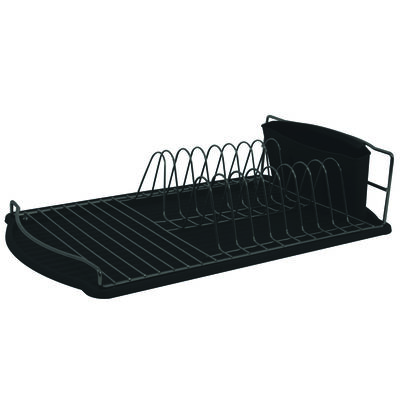 מייבש כלים עם מגש - צבע שחור