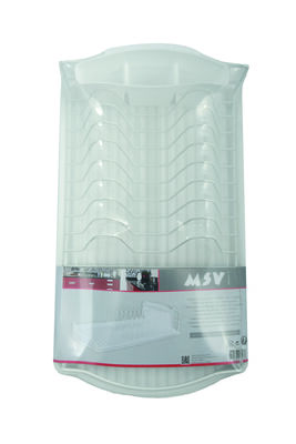 מייבש כלים עם מגש - צבע לבן