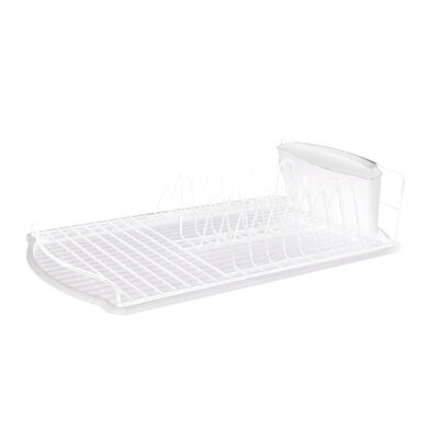 מייבש כלים עם מגש - צבע לבן