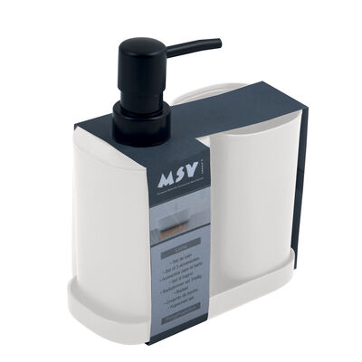 סט אביזרי אמבטיה לונה-פלסטיק לבן