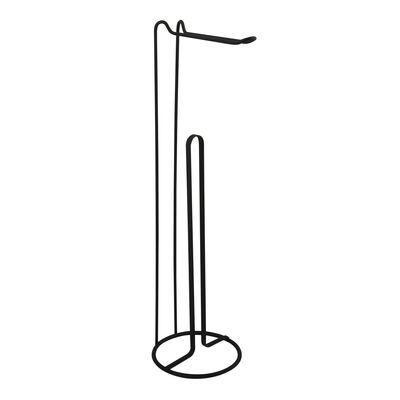 מתקן לגלילי ניר טואלט ממתכת שחור