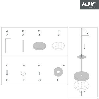 מתקן גלילי נייר טואלט מעוצב שחור