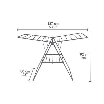מתלה לייבוש כביסה עם מדף תחתון