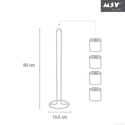 מתקן מעוצב לגלילי נייר טואלט-לבן
