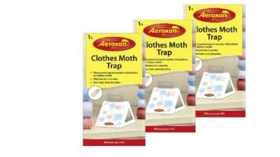 סט 3 מלכודות לארון הבגדים לפרפרי עש הבגדים.מיוצר בגרמניה