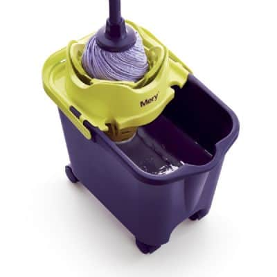 דלי למופ סחיטה אוטומטית כולל גלגלים