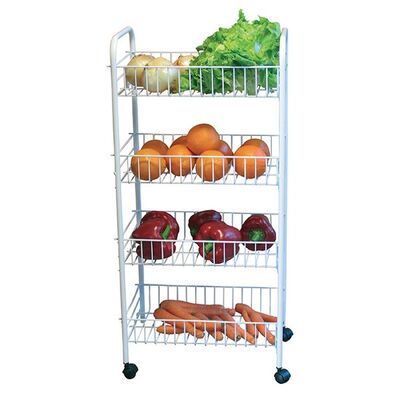 עגלת ירקות ואחסון 4 קומות